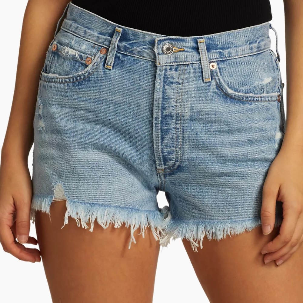 Agolde Parker Vintage Denim Cutoffs, size 30